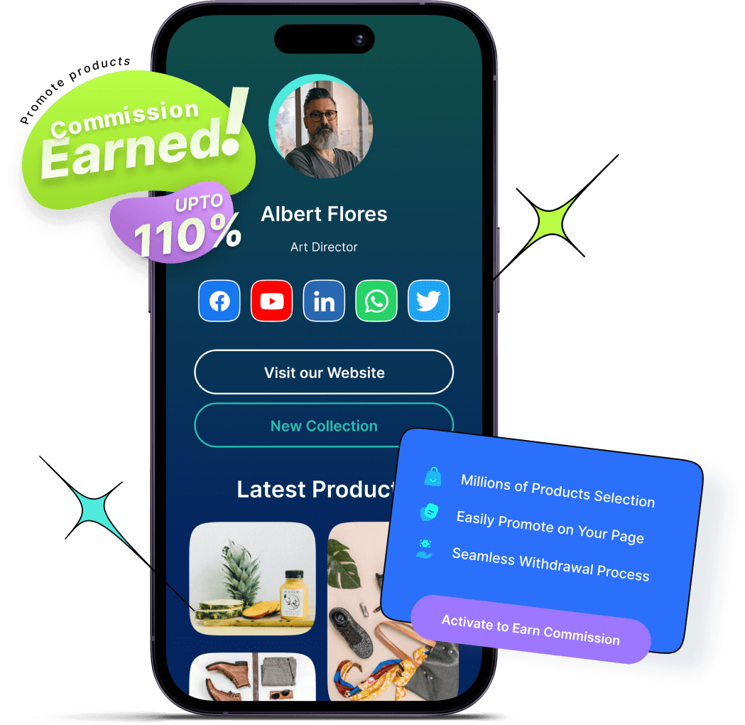 Monetize & earn with your Instagram bio link